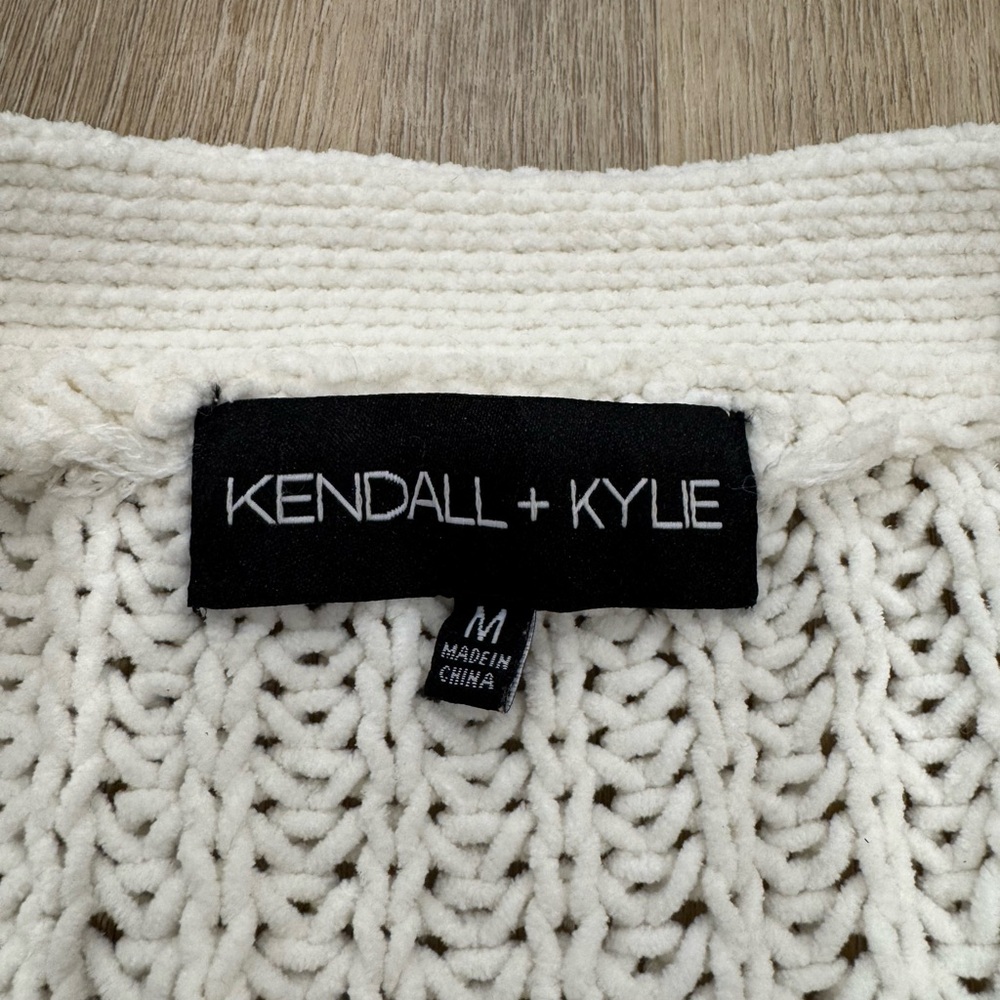 Kendall & Kylie Cream Cable Knit Cardigan - Picture 2 of 3